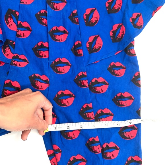 Nasty Gal trousers, made in Los Angeles, Size S, in royal blue with red lips - Picture 6 of 6